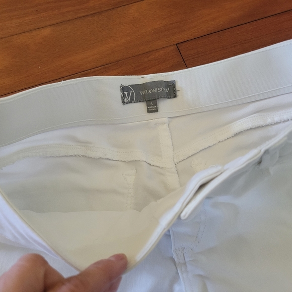 Wit & Wisdom absolution white ankle pants twill womens size 6 - Picture 3 of 6